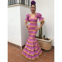 Vestido flamenca lila