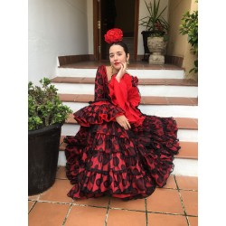 Vestido flamenca rojo lunar
