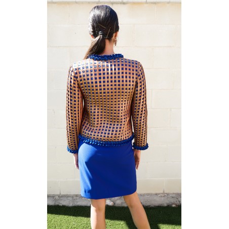 Chaqueta Dual - Azul y Marrón