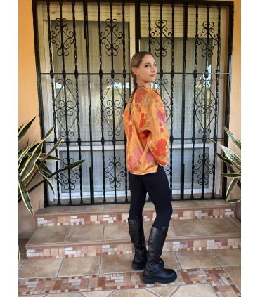 Chaqueta Kimono flores