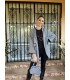 Chaqueta tweed larga