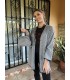 Chaqueta tweed larga