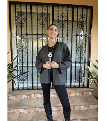 Chaqueta Kimono gris