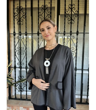 Chaqueta Kimono gris