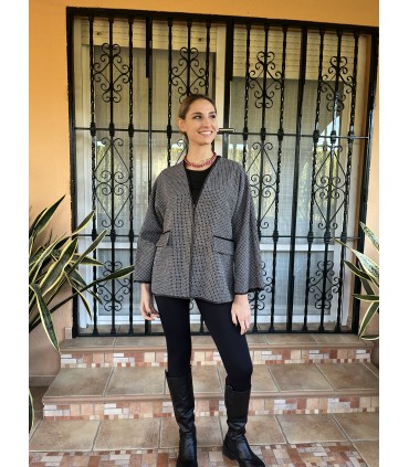 Chaqueta tweed cuadritos