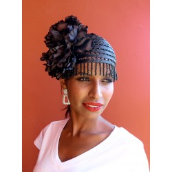 Tocado Casquete Negro