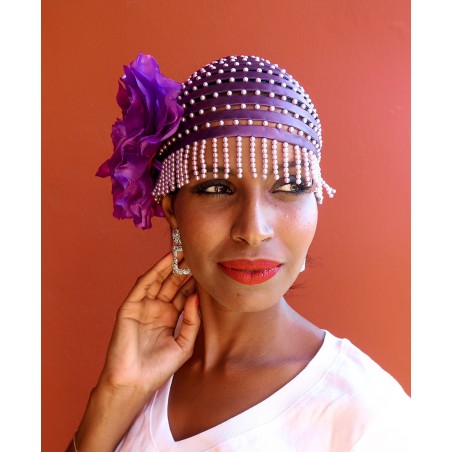 Tocado Casquete Morado