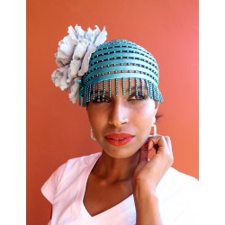 Tocado Casquete Verde agua